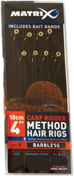 Matrix Carp Rigger Method Hair Rigs Barbless