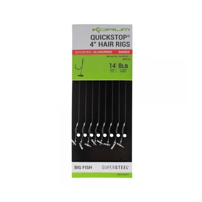 Quickstops 4” Hair Rigs Barbed 2 Quickstops 4” Hair Rigs Barbed - Afbeelding 2